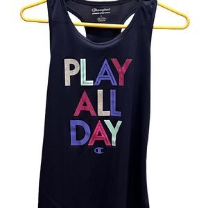 Champion racer back navy blue tank junior‎ size large